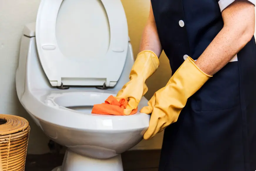 Dirty toilet showing health risks and importance of bathroom cleaning services for hygiene and safety